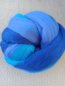 Merinowolle, spinnfertig gekmmt, Blautne 100g