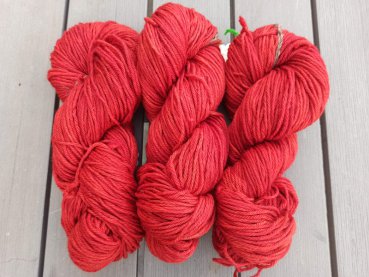 Wollgarn 8/4, 100g rot pflanzengef�rbt