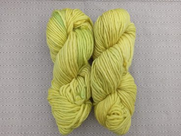 Dochtwolle 1/1, 100g gelb mit etwas gr�n