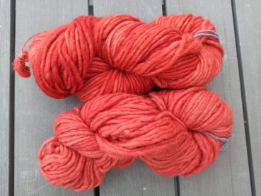 Dochtwolle 1/1, 100g rot pflanzengef�rbt