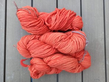 Dochtwolle 1/1, 100g rot pflanzengef�rbt