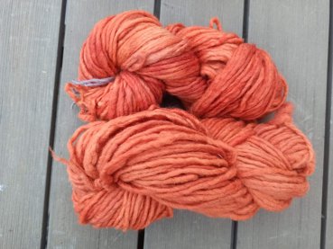 Dochtwolle 1/1, 100g rostrot pflanzengef�rbt