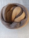 Merinowolle, spinnfertig gekmmt, Brauntne 100g